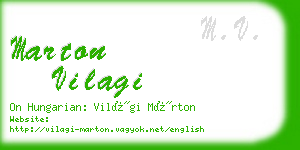 marton vilagi business card